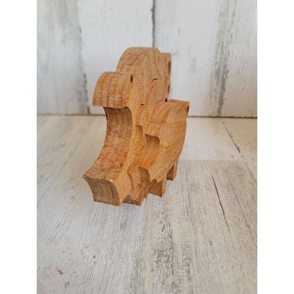 Wooden standing pigs puzzle family home decor set farm home decor - Picture 3 of 10